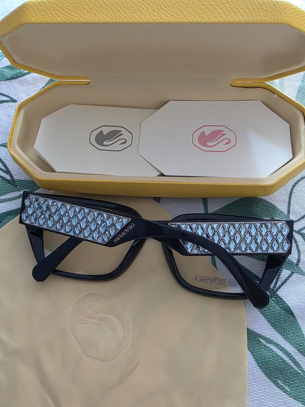 Swarovski SK5446 Crystal Eyeglasses Shiny Blue 54-16-140 NEW - Picture 4 of 16